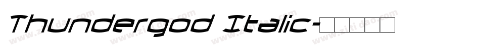 Thundergod Italic字体转换